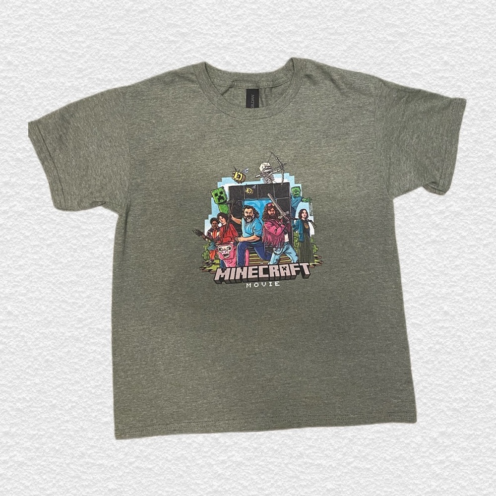 Minecraft Movie Kids Graphic T-Shirt - Gray